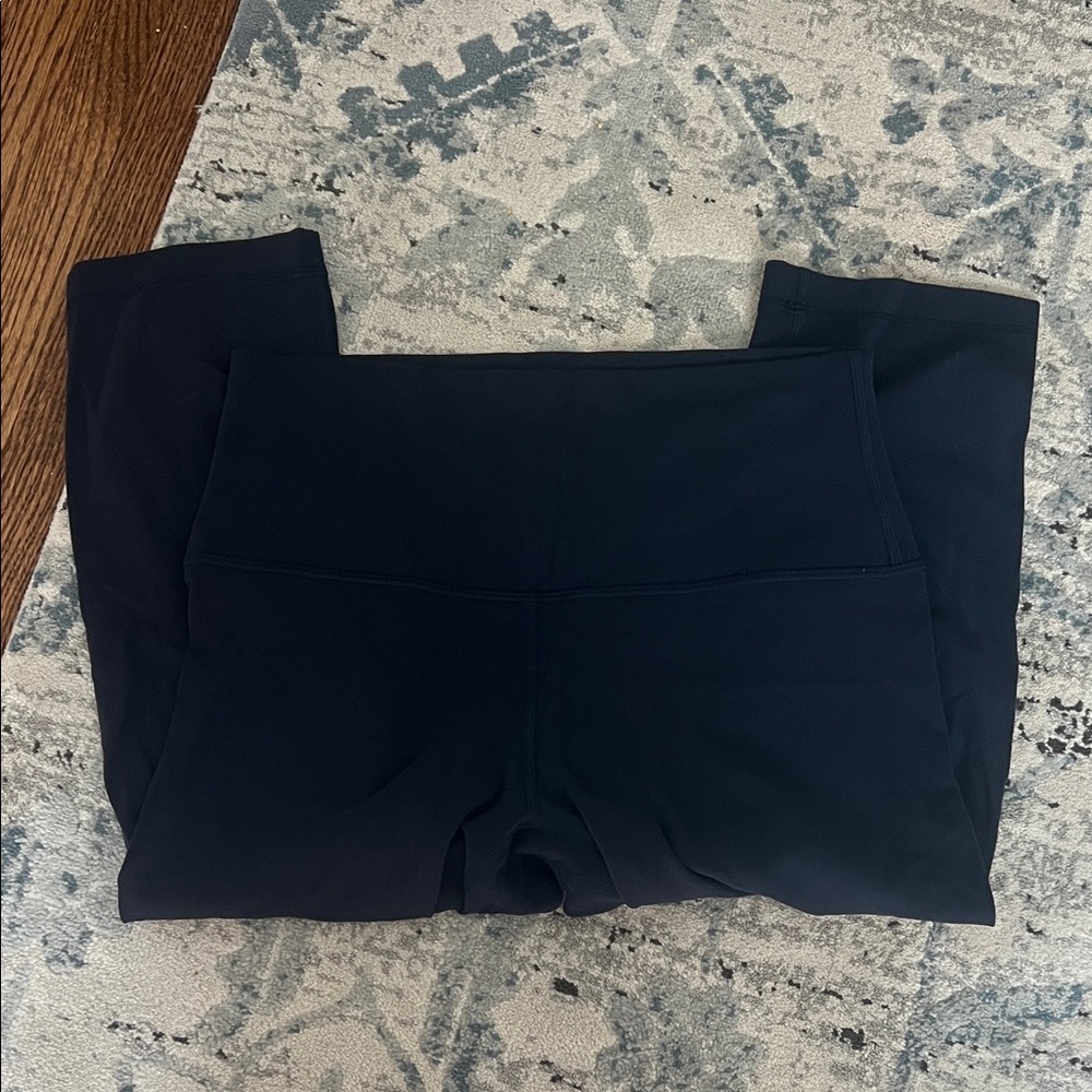 Lululemon Navy High Rise Cropped Align Leggings 21”